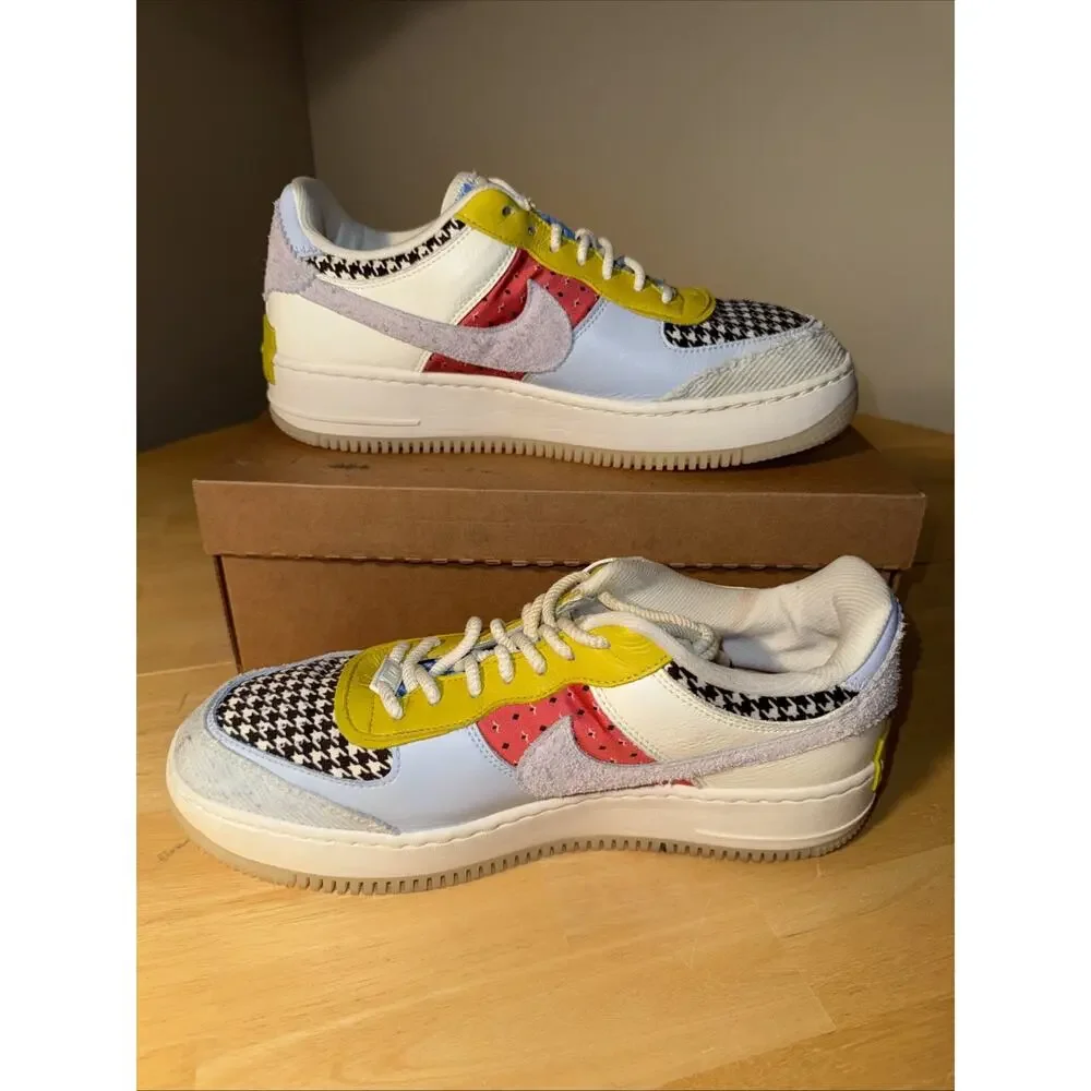 Size 12 - Nike Air Force 1 Low What The Houndstooth DM8076-100 Patchwork Multi